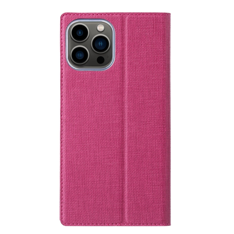 For iPhone 13 Pro Max ViLi DMX Series Shockproof Magsafe Magnetic Horizontal Flip Leather Phone Case (Rose Red) - HoMEdemic™ 