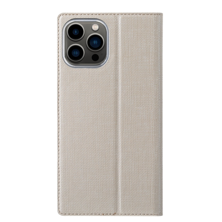 For iPhone 13 Pro Max ViLi DMX Series Shockproof Magsafe Magnetic Horizontal Flip Leather Phone Case (Gold) - HoMEdemic™ 
