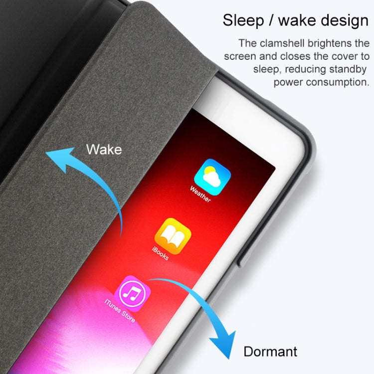 For iPad 10.2 Mutural Horizontal Flip PC + TPU + PU Leather Case with Holder & Pen Slot(Blue) - HoMEdemic™ 