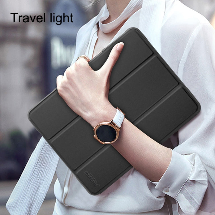 For iPad 10.2 Mutural Horizontal Flip PC + TPU + PU Leather Case with Holder & Pen Slot(Blue) - HoMEdemic™ 