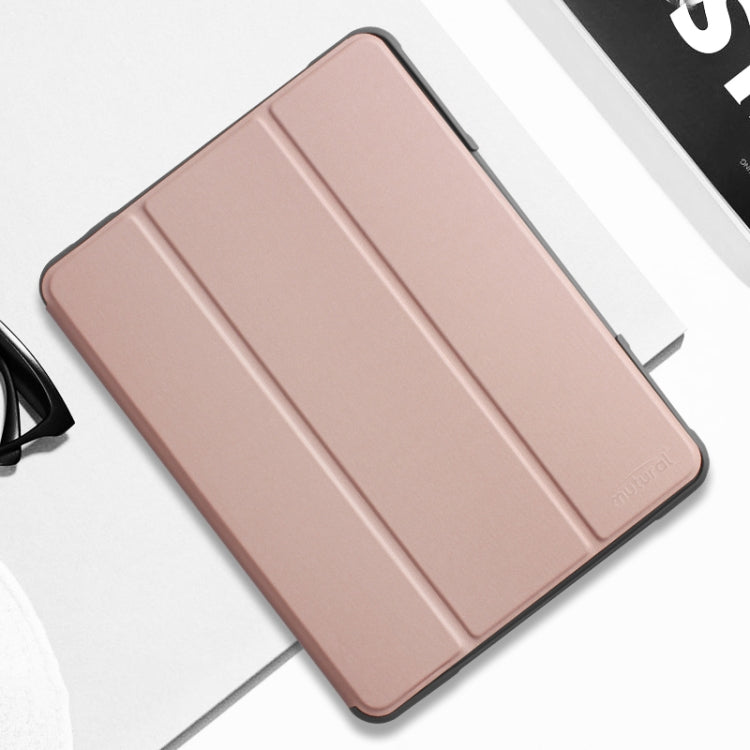 For iPad 10.2 Mutural Horizontal Flip PC + TPU + PU Leather Case with Holder & Pen Slot(Rose Gold) - HoMEdemic™ 
