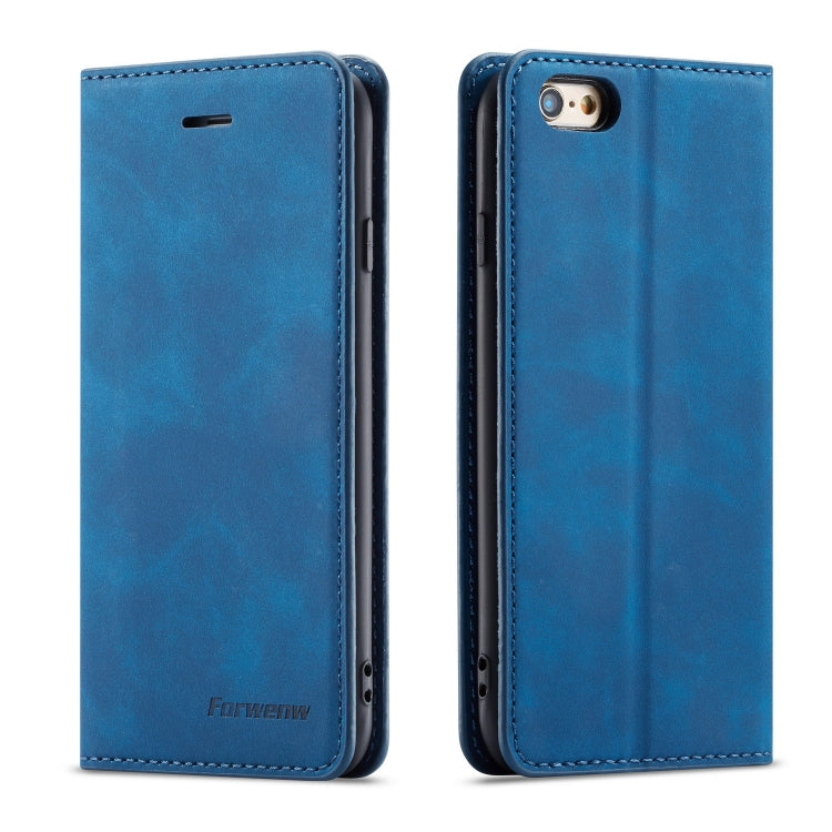 For iPhone 6s / 6 Forwenw Dream Series Oil Edge Strong Magnetism Horizontal Flip Leather Case with Holder & Card Slots & Wallet & Photo Frame(Blue) - HoMEdemic™ 