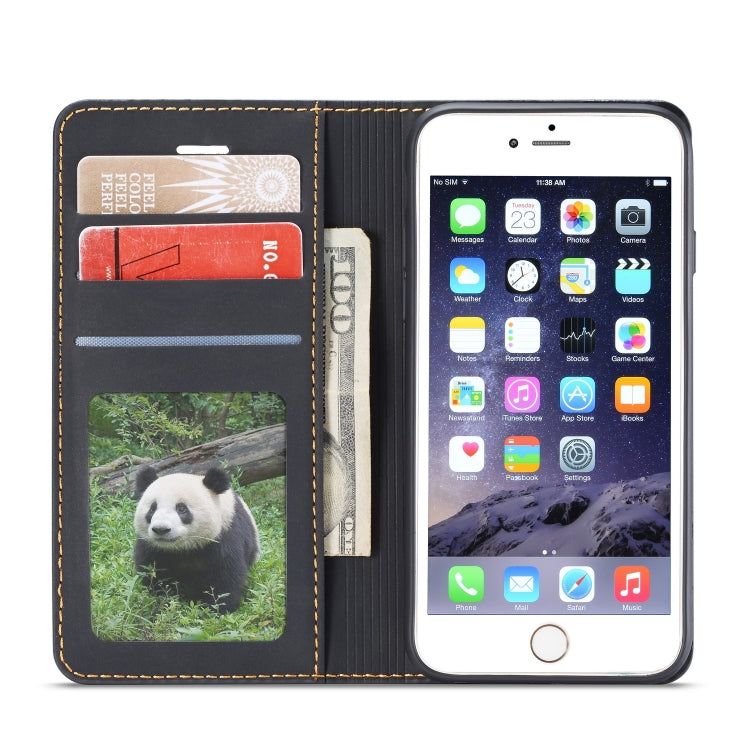 For iPhone 6s Plus / 6 Plus Forwenw Dream Series Oil Edge Strong Magnetism Horizontal Flip Leather Case with Holder & Card Slots & Wallet & Photo Frame(Black) - HoMEdemic™ 