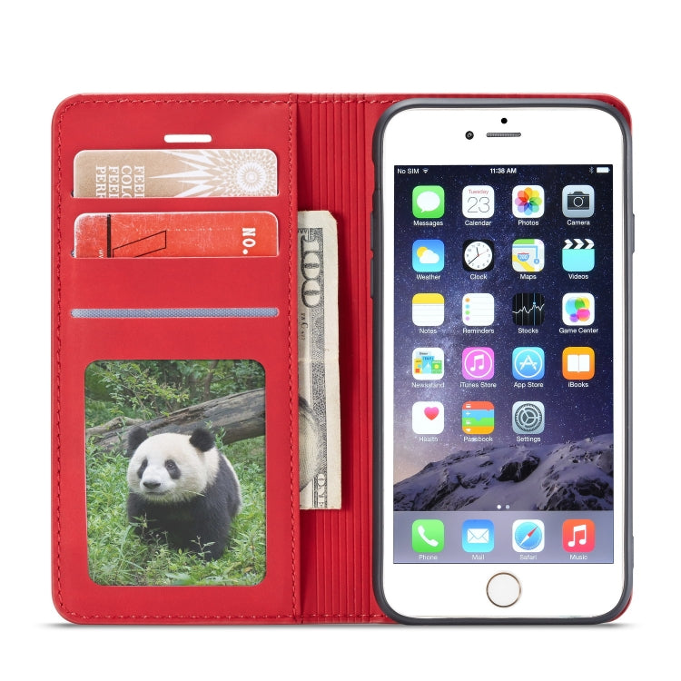 For iPhone 6s Plus / 6 Plus Forwenw Dream Series Oil Edge Strong Magnetism Horizontal Flip Leather Case with Holder & Card Slots & Wallet & Photo Frame(Red) - HoMEdemic™ 