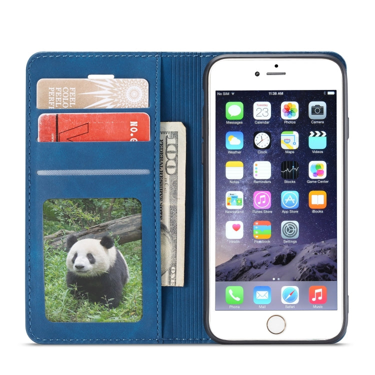 For iPhone 6s Plus / 6 Plus Forwenw Dream Series Oil Edge Strong Magnetism Horizontal Flip Leather Case with Holder & Card Slots & Wallet & Photo Frame(Blue) - HoMEdemic™ 