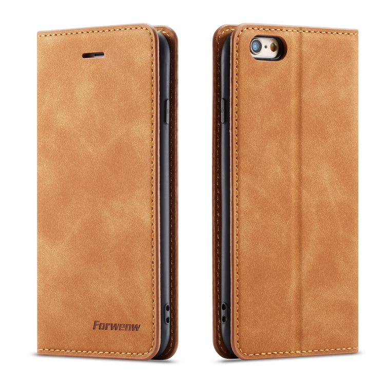 For iPhone 6s Plus / 6 Plus Forwenw Dream Series Oil Edge Strong Magnetism Horizontal Flip Leather Case with Holder & Card Slots & Wallet & Photo Frame(Brown) - HoMEdemic™ 