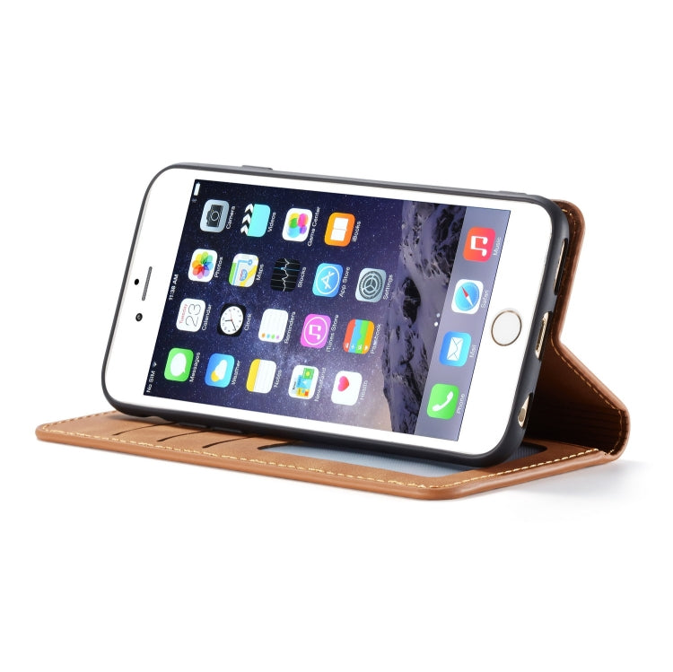 For iPhone 6s Plus / 6 Plus Forwenw Dream Series Oil Edge Strong Magnetism Horizontal Flip Leather Case with Holder & Card Slots & Wallet & Photo Frame(Brown) - HoMEdemic™ 