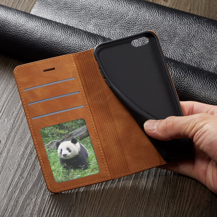 For iPhone 6s Plus / 6 Plus Forwenw Dream Series Oil Edge Strong Magnetism Horizontal Flip Leather Case with Holder & Card Slots & Wallet & Photo Frame(Brown) - HoMEdemic™ 