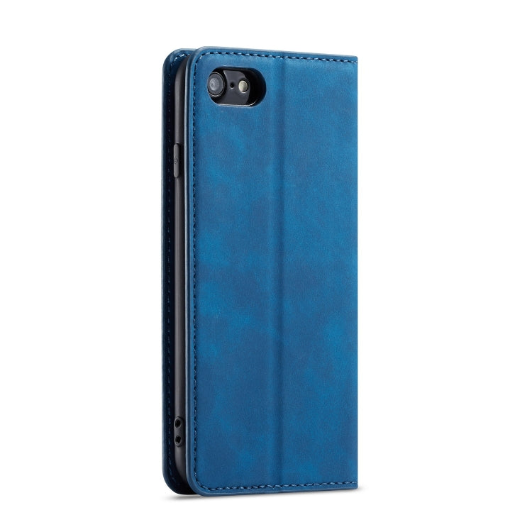 For iPhone SE 2022 / SE 2020 / 8 / 7 Forwenw Dream Series Oil Edge Strong Magnetism Horizontal Flip Leather Case with Holder & Card Slots & Wallet & Photo Frame(Blue) - HoMEdemic™ 