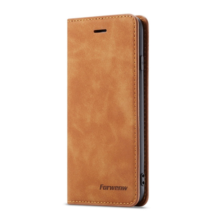 For iPhone SE 2022 / SE 2020 / 8 / 7 Forwenw Dream Series Oil Edge Strong Magnetism Horizontal Flip Leather Case with Holder & Card Slots & Wallet & Photo Frame(Brown) - HoMEdemic™ 