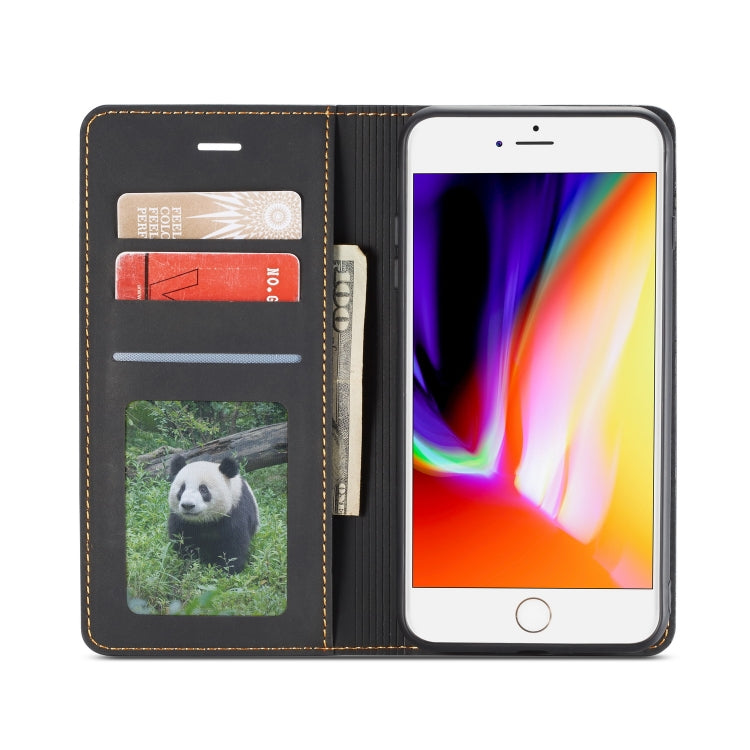 For iPhone 8 Plus / 7 Plus Forwenw Dream Series Oil Edge Strong Magnetism Horizontal Flip Leather Case with Holder & Card Slots & Wallet & Photo Frame(Black) - HoMEdemic™ 