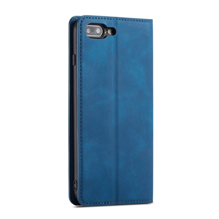 For iPhone 8 Plus / 7 Plus Forwenw Dream Series Oil Edge Strong Magnetism Horizontal Flip Leather Case with Holder & Card Slots & Wallet & Photo Frame(Blue) - HoMEdemic™ 