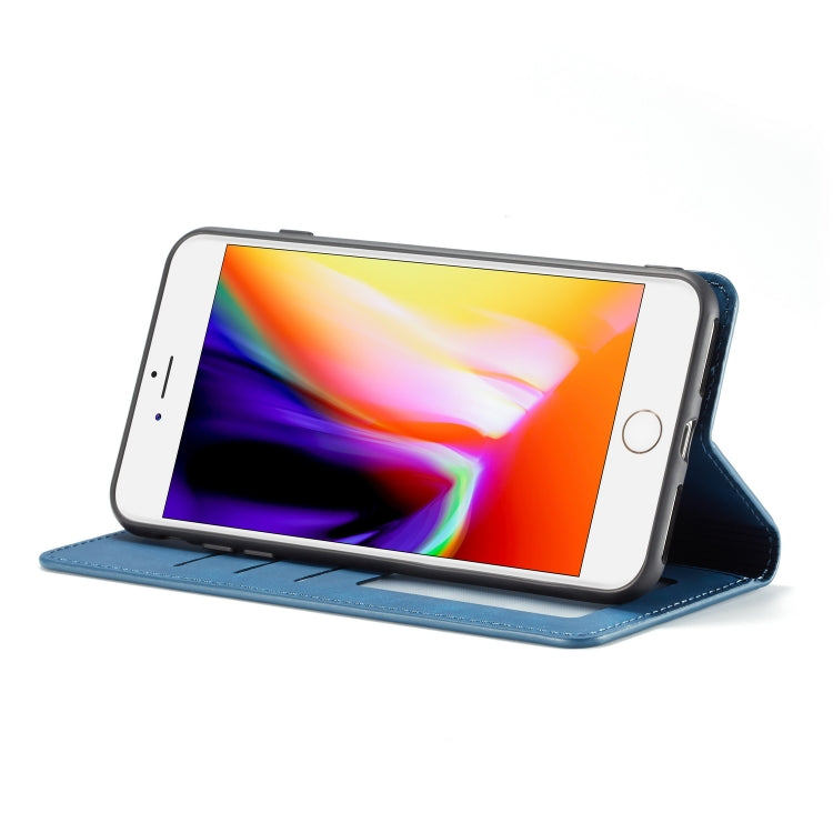 For iPhone 8 Plus / 7 Plus Forwenw Dream Series Oil Edge Strong Magnetism Horizontal Flip Leather Case with Holder & Card Slots & Wallet & Photo Frame(Blue) - HoMEdemic™ 