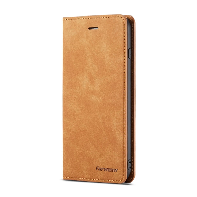 For iPhone 8 Plus / 7 Plus Forwenw Dream Series Oil Edge Strong Magnetism Horizontal Flip Leather Case with Holder & Card Slots & Wallet & Photo Frame(Brown) - HoMEdemic™ 