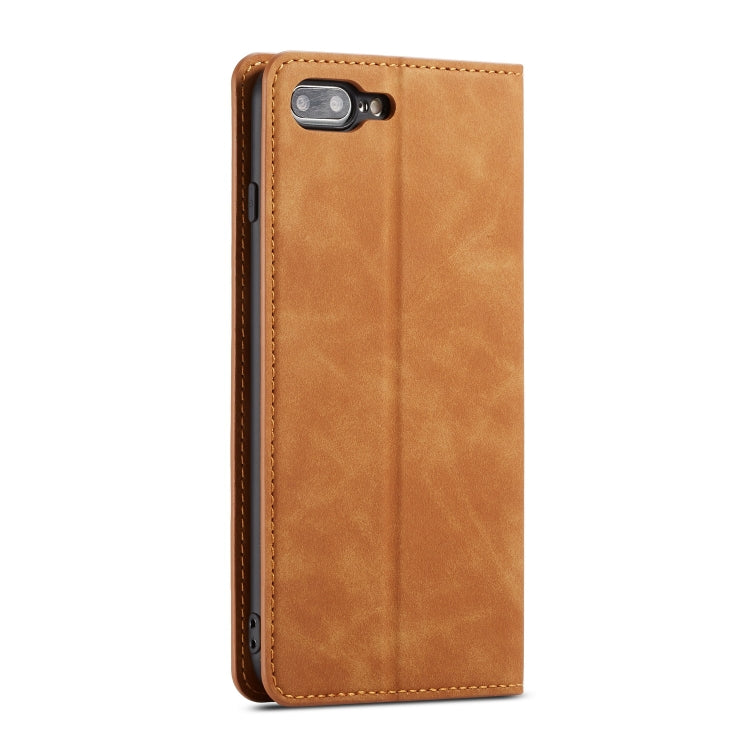 For iPhone 8 Plus / 7 Plus Forwenw Dream Series Oil Edge Strong Magnetism Horizontal Flip Leather Case with Holder & Card Slots & Wallet & Photo Frame(Brown) - HoMEdemic™ 