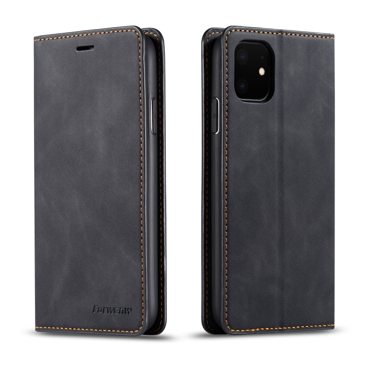 For iPhone 11 Forwenw Dream Series Oil Edge Strong Magnetism Horizontal Flip Leather Case with Holder & Card Slots & Wallet & Photo Frame(Black) - HoMEdemic™ 