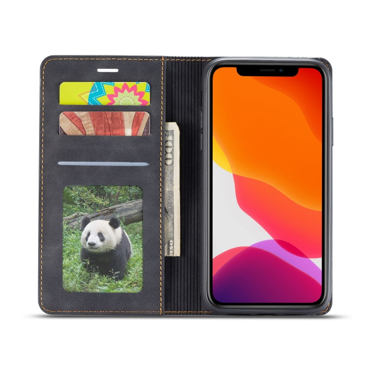 For iPhone 11 Forwenw Dream Series Oil Edge Strong Magnetism Horizontal Flip Leather Case with Holder & Card Slots & Wallet & Photo Frame(Black) - HoMEdemic™ 
