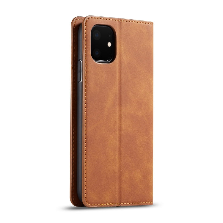 For iPhone 11 Forwenw Dream Series Oil Edge Strong Magnetism Horizontal Flip Leather Case with Holder & Card Slots & Wallet & Photo Frame(Brown) - HoMEdemic™ 
