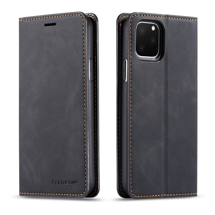 For iPhone 11 Pro Forwenw Dream Series Oil Edge Strong Magnetism Horizontal Flip Leather Case with Holder & Card Slots & Wallet & Photo Frame(Black) - HoMEdemic™ 