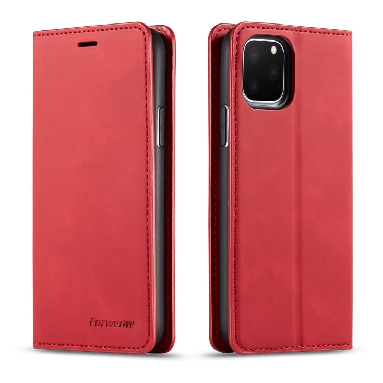 For iPhone 11 Pro Max Forwenw Dream Series Oil Edge Strong Magnetism Horizontal Flip Leather Case with Holder & Card Slots & Wallet & Photo Frame(Red) - HoMEdemic™ 