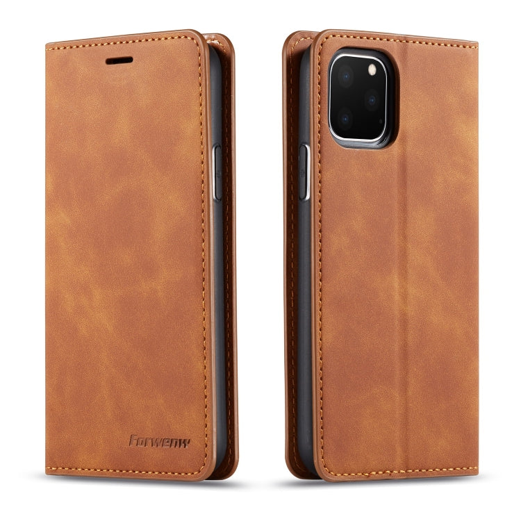 For iPhone 11 Pro Max Forwenw Dream Series Oil Edge Strong Magnetism Horizontal Flip Leather Case with Holder & Card Slots & Wallet & Photo Frame(Brown) - HoMEdemic™ 