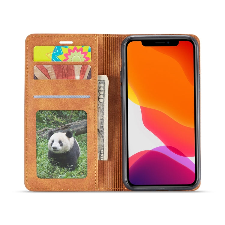 For iPhone 11 Pro Max Forwenw Dream Series Oil Edge Strong Magnetism Horizontal Flip Leather Case with Holder & Card Slots & Wallet & Photo Frame(Brown) - HoMEdemic™ 