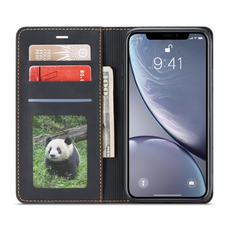 For iPhone XR Forwenw Dream Series Oil Edge Strong Magnetism Horizontal Flip Leather Case with Holder & Card Slots & Wallet & Photo Frame(Black) - HoMEdemic™ 