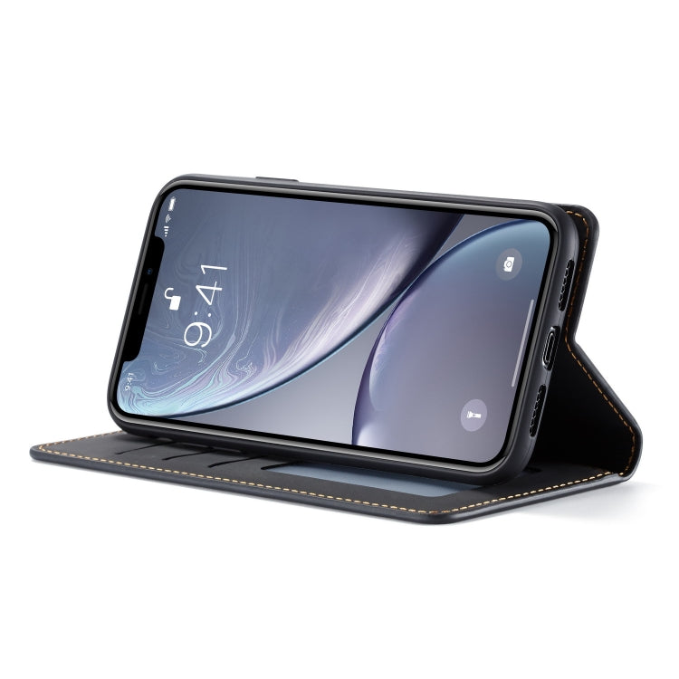For iPhone XR Forwenw Dream Series Oil Edge Strong Magnetism Horizontal Flip Leather Case with Holder & Card Slots & Wallet & Photo Frame(Black) - HoMEdemic™ 