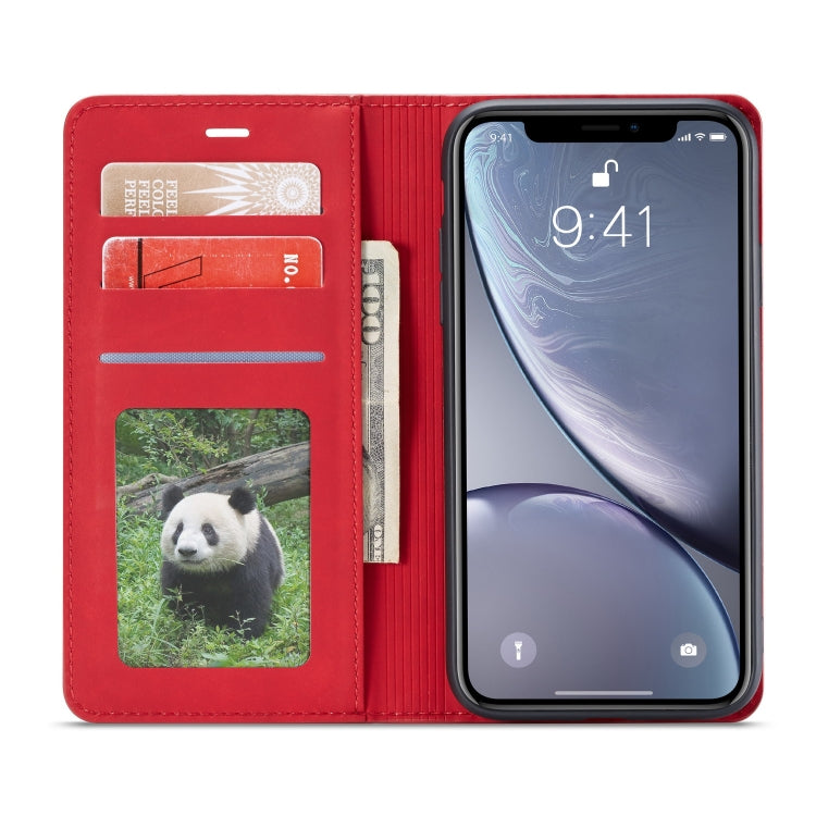 For iPhone XR Forwenw Dream Series Oil Edge Strong Magnetism Horizontal Flip Leather Case with Holder & Card Slots & Wallet & Photo Frame(Red) - HoMEdemic™ 