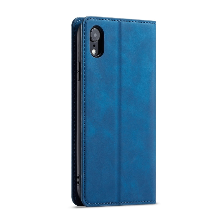 For iPhone XR Forwenw Dream Series Oil Edge Strong Magnetism Horizontal Flip Leather Case with Holder & Card Slots & Wallet & Photo Frame(Blue) - HoMEdemic™ 