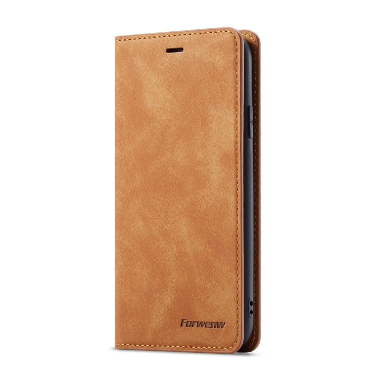 For iPhone XR Forwenw Dream Series Oil Edge Strong Magnetism Horizontal Flip Leather Case with Holder & Card Slots & Wallet & Photo Frame(Brown) - HoMEdemic™ 