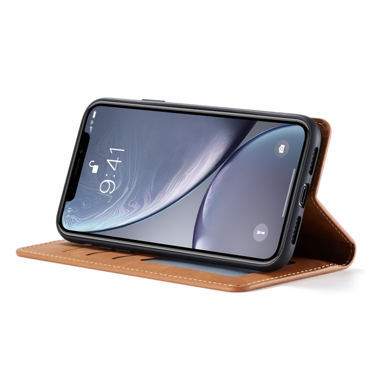 For iPhone XR Forwenw Dream Series Oil Edge Strong Magnetism Horizontal Flip Leather Case with Holder & Card Slots & Wallet & Photo Frame(Brown) - HoMEdemic™ 
