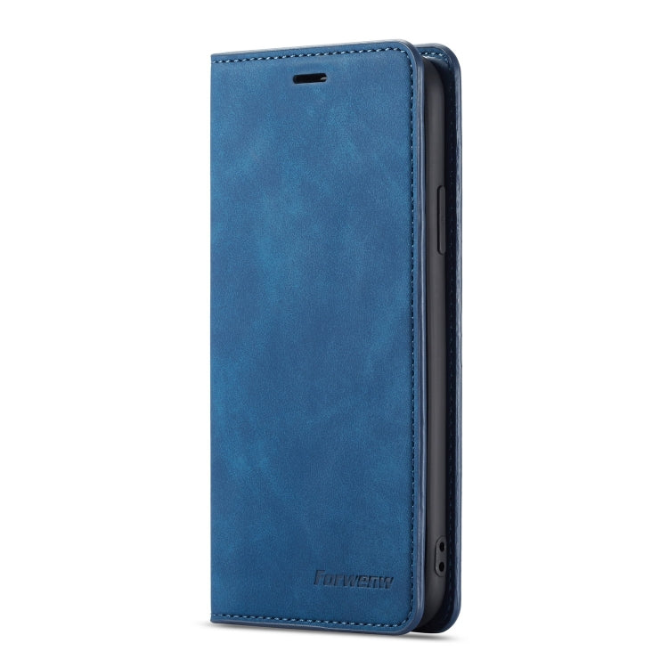 For iPhone XS Max Forwenw Dream Series Oil Edge Strong Magnetism Horizontal Flip Leather Case with Holder & Card Slots & Wallet & Photo Frame(Blue) - HoMEdemic™ 