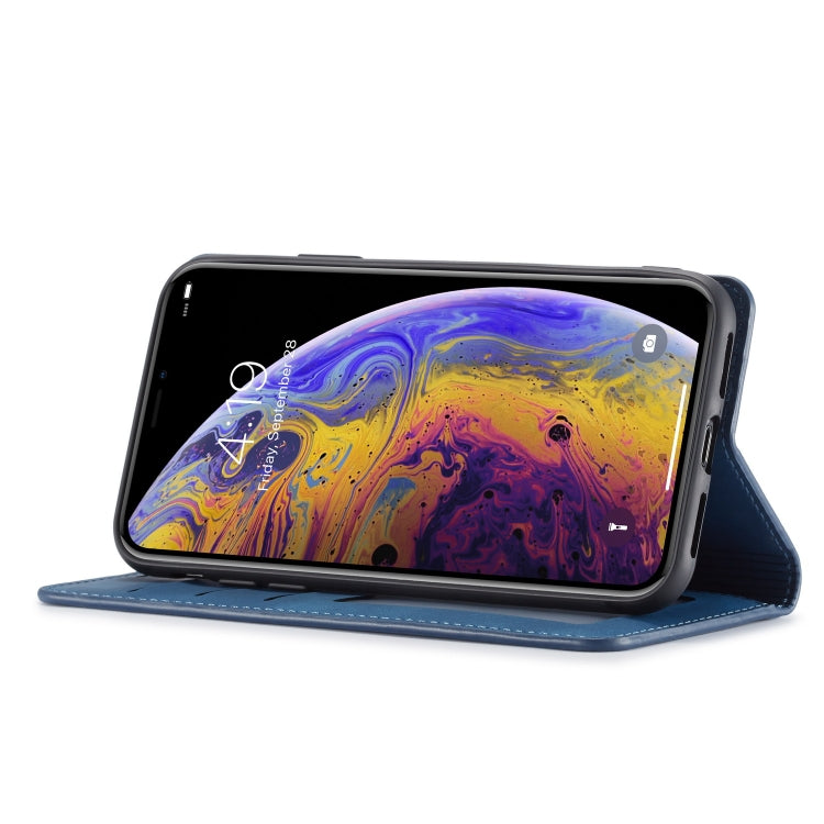 For iPhone XS Max Forwenw Dream Series Oil Edge Strong Magnetism Horizontal Flip Leather Case with Holder & Card Slots & Wallet & Photo Frame(Blue) - HoMEdemic™ 