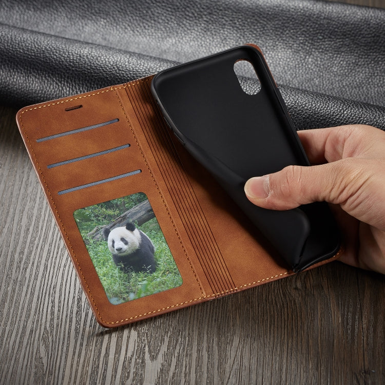 For iPhone XS Max Forwenw Dream Series Oil Edge Strong Magnetism Horizontal Flip Leather Case with Holder & Card Slots & Wallet & Photo Frame(Blue) - HoMEdemic™ 