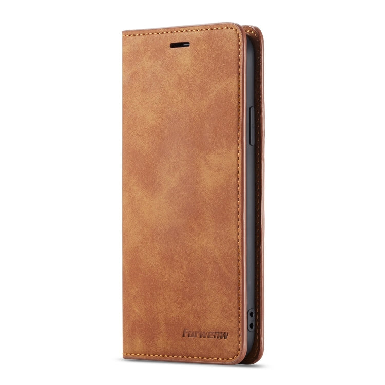 For iPhone XS Max Forwenw Dream Series Oil Edge Strong Magnetism Horizontal Flip Leather Case with Holder & Card Slots & Wallet & Photo Frame(Brown) - HoMEdemic™ 