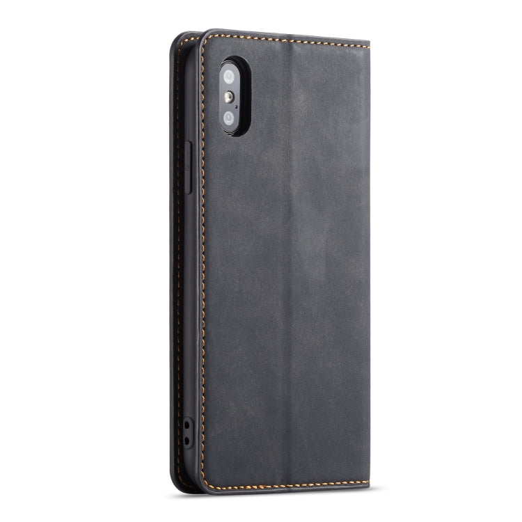 For iPhone X / XS Forwenw Dream Series Oil Edge Strong Magnetism Horizontal Flip Leather Case with Holder & Card Slots & Wallet & Photo Frame(Black) - HoMEdemic™ 