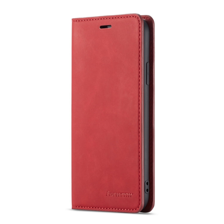 For iPhone X / XS Forwenw Dream Series Oil Edge Strong Magnetism Horizontal Flip Leather Case with Holder & Card Slots & Wallet & Photo Frame(Red) - HoMEdemic™ 