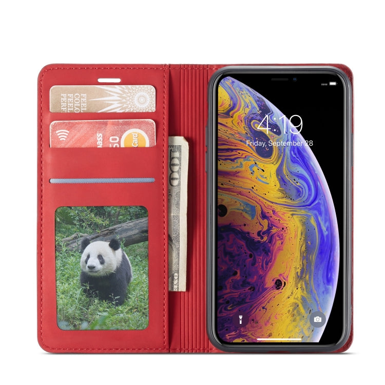 For iPhone X / XS Forwenw Dream Series Oil Edge Strong Magnetism Horizontal Flip Leather Case with Holder & Card Slots & Wallet & Photo Frame(Red) - HoMEdemic™ 