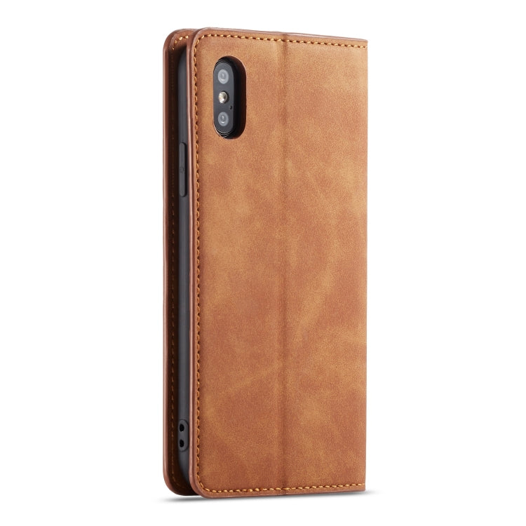 For iPhone X / XS Forwenw Dream Series Oil Edge Strong Magnetism Horizontal Flip Leather Case with Holder & Card Slots & Wallet & Photo Frame(Brown) - HoMEdemic™ 