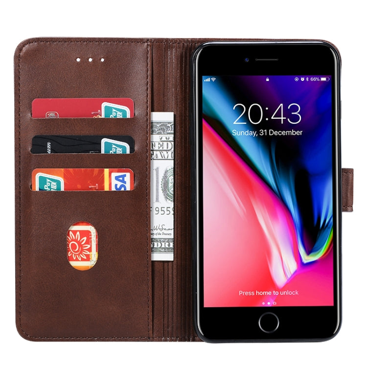For iPhone 8 Plus / 7 Plus GUSSIM Magnetic Horizontal Flip Leather Case with Holder & Card Slots & & Wallet(Brown) - HoMEdemic™ 