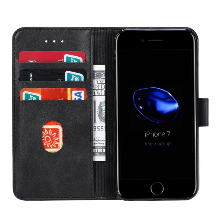 For iPhone 8  / 7 GUSSIM Magnetic Horizontal Flip Leather Case with Holder & Card Slots & & Wallet(Black) - HoMEdemic™ 