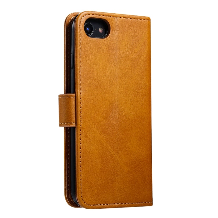For iPhone 8  / 7 GUSSIM Magnetic Horizontal Flip Leather Case with Holder & Card Slots & & Wallet(Yellow) - HoMEdemic™ 