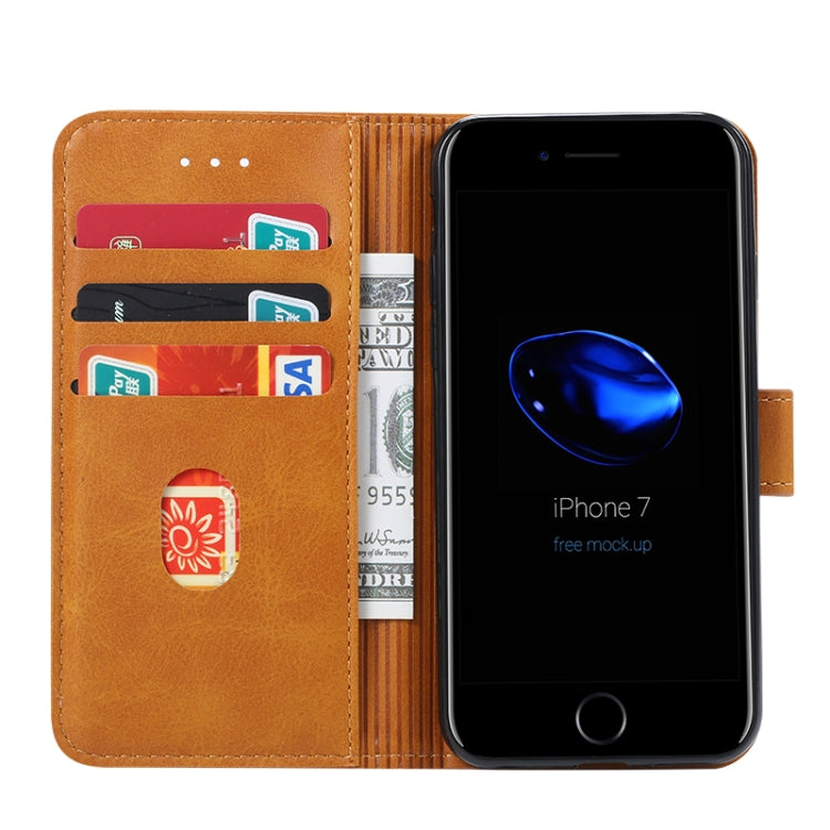 For iPhone 8  / 7 GUSSIM Magnetic Horizontal Flip Leather Case with Holder & Card Slots & & Wallet(Yellow) - HoMEdemic™ 