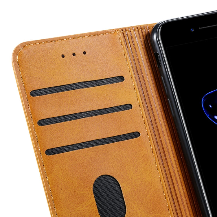 For iPhone 8  / 7 GUSSIM Magnetic Horizontal Flip Leather Case with Holder & Card Slots & & Wallet(Yellow) - HoMEdemic™ 
