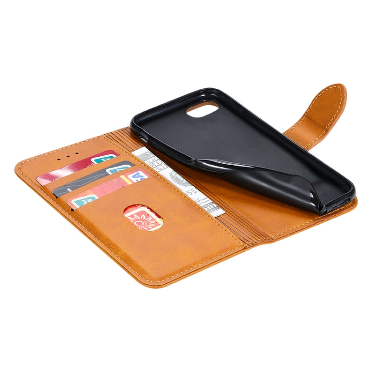 For iPhone 8  / 7 GUSSIM Magnetic Horizontal Flip Leather Case with Holder & Card Slots & & Wallet(Yellow) - HoMEdemic™ 