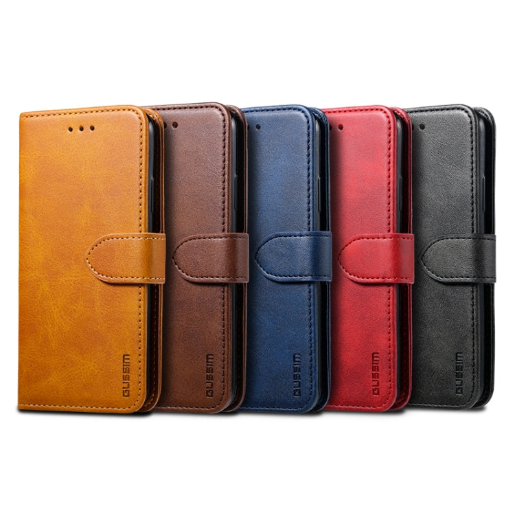 For iPhone XS Max GUSSIM Magnetic Horizontal Flip Leather Case with Holder & Card Slots & & Wallet(Red) - HoMEdemic™ 