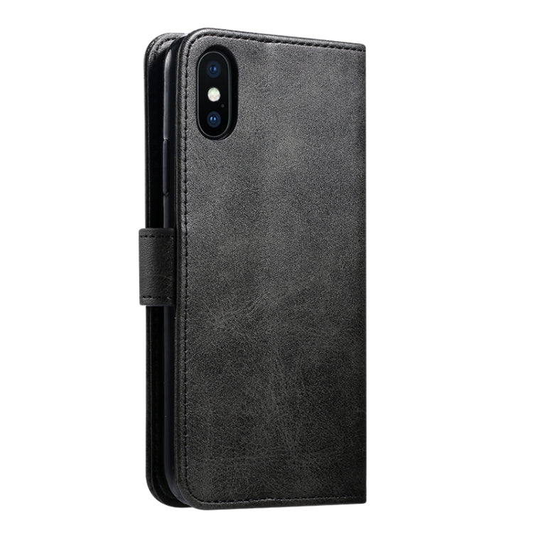 For iPhone X / XS GUSSIM Magnetic Horizontal Flip Leather Case with Holder & Card Slots & & Wallet(Black) - HoMEdemic™ 