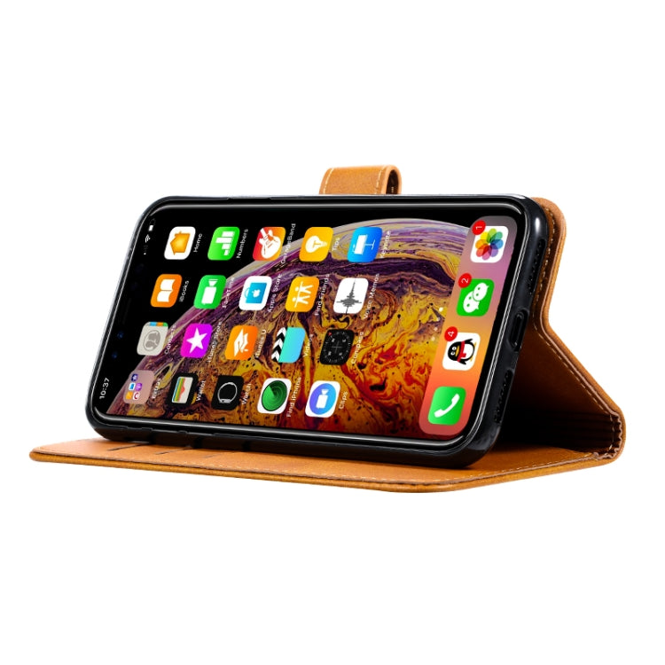 For iPhone XR GUSSIM Magnetic Horizontal Flip Leather Case with Holder & Card Slots & Wallet(Brown) - HoMEdemic™ 