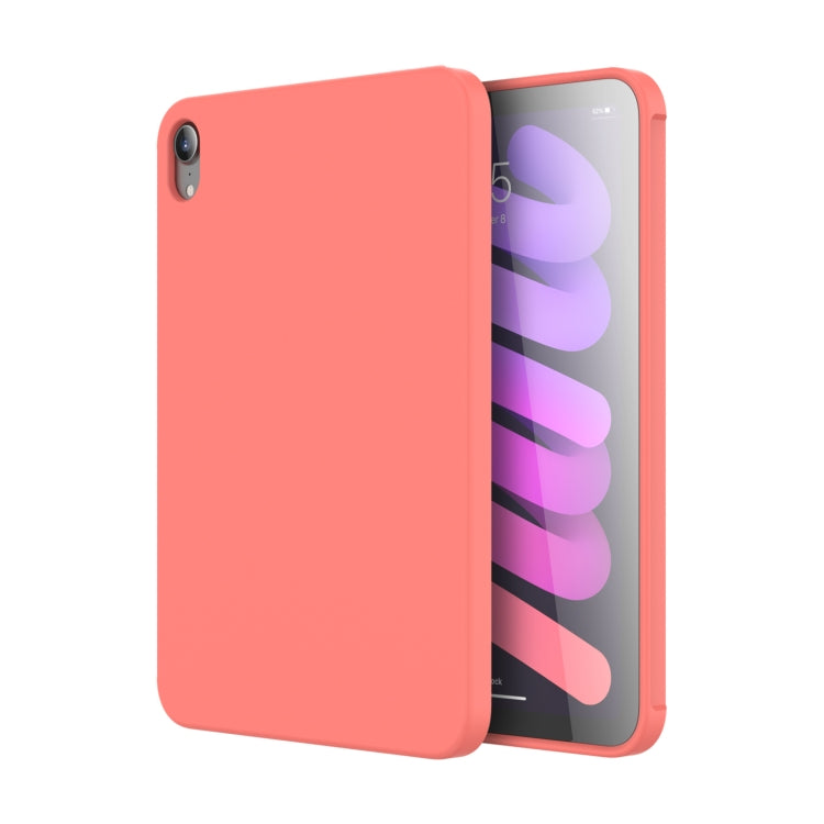 For iPad mini 2024 / mini 6 Mutural Silicone Microfiber Tablet Case(Pink Orange) - HoMEdemic™ 